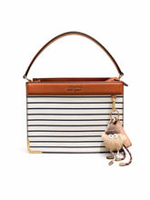 Elegant Striped Tote Bag with Premium Quality Charm