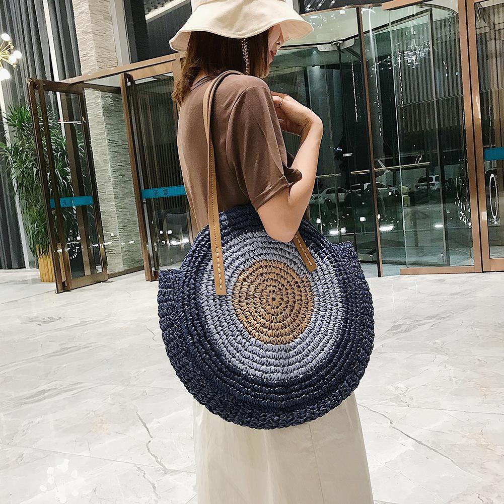 Bucket Straw Tote Bag