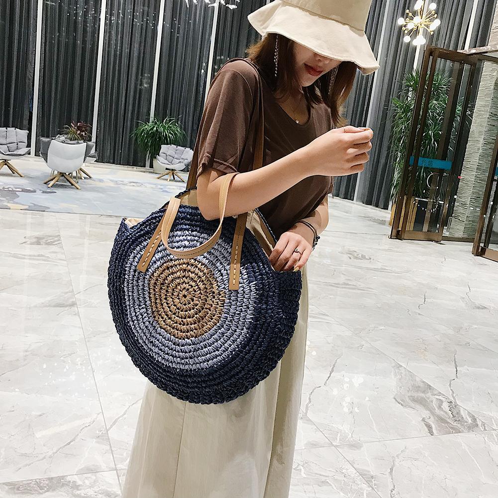 Bucket Straw Tote Bag