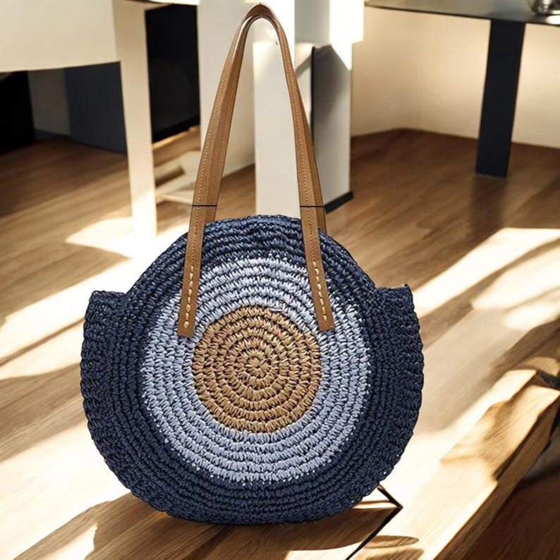 Bucket Straw Tote Bag
