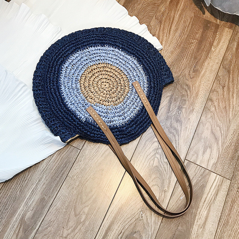 Bucket Straw Tote Bag