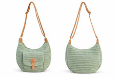 Easy pocket half moon shoulder bag