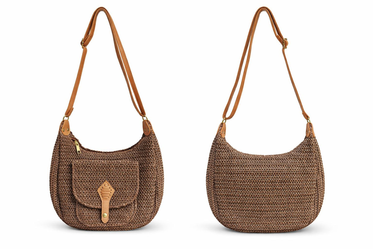 Easy pocket half moon shoulder bag